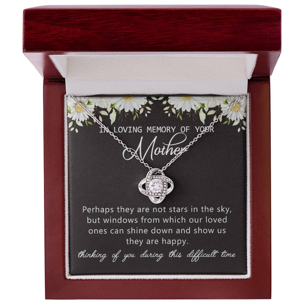 In Loving Memory Of Your Mother Gift Necklace, Sympathy Loss Of Mother Bereavement Gift Jewelry Box Necklace for Remembrance of Mother, Loss Of Mother Gift Condolences, Jewelry Gift for Women