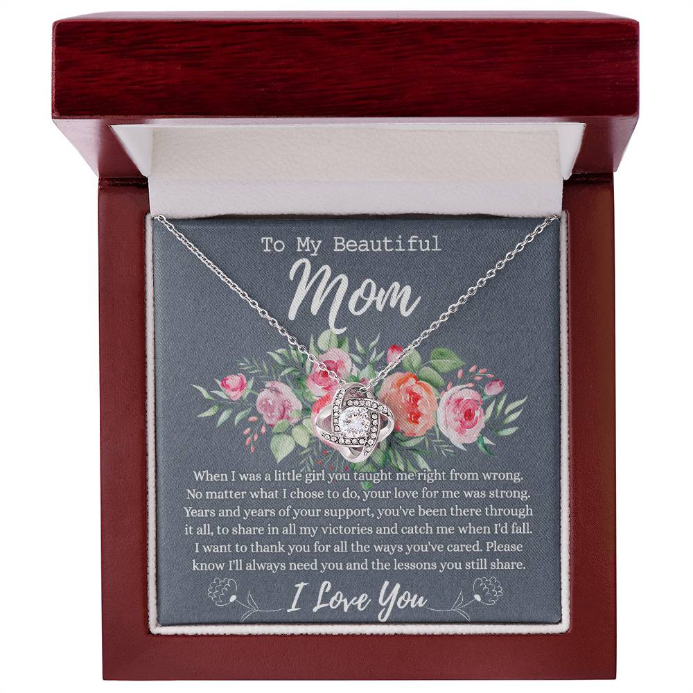 Mother's Day Necklace Gift For Her, To My Mom Necklace From Daughter, Beautiful Mom Love Knot Necklace Gift For Mom mazing Mom, Bonus Mom On Mothers Day, Anniversary, Birthday, Jewelry For Mom