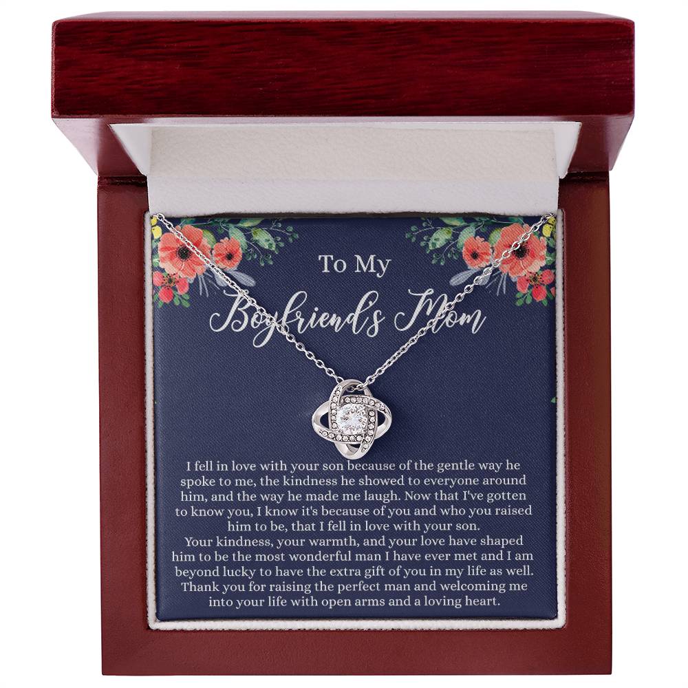 To My Boyfriend Mom Necklace From Girlfriend, Gift For Boyfriend's Mom Necklace On Christmas, Holiday, Anniversary, Mothers Day Necklace For Boyfriends Mom, Presents for Mom Necklace for Women