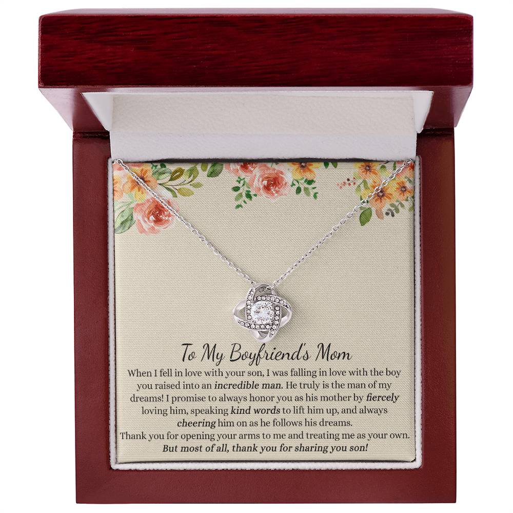 To My Boyfriend's Mom Necklace From Girlfriends Mom, Presents for Mom Necklace for Women, Boyfriends Mom Necklace Gift On Birthday Gift, Christmas, Anniversary, Mother's Day Necklace Gift for Bf Mom