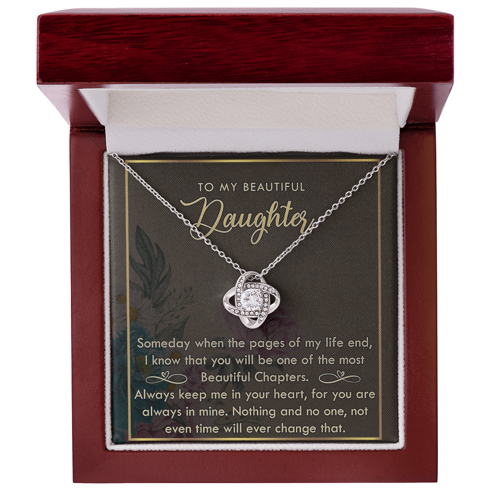 To My Daughter Gifts Necklace from Mom, Mother To Daughter Necklace, Mother Daughter Necklace Gift For Daughter, My Daughter Jewelry from Mommy Gift On Birthday Graduation Gift Box and Message Card