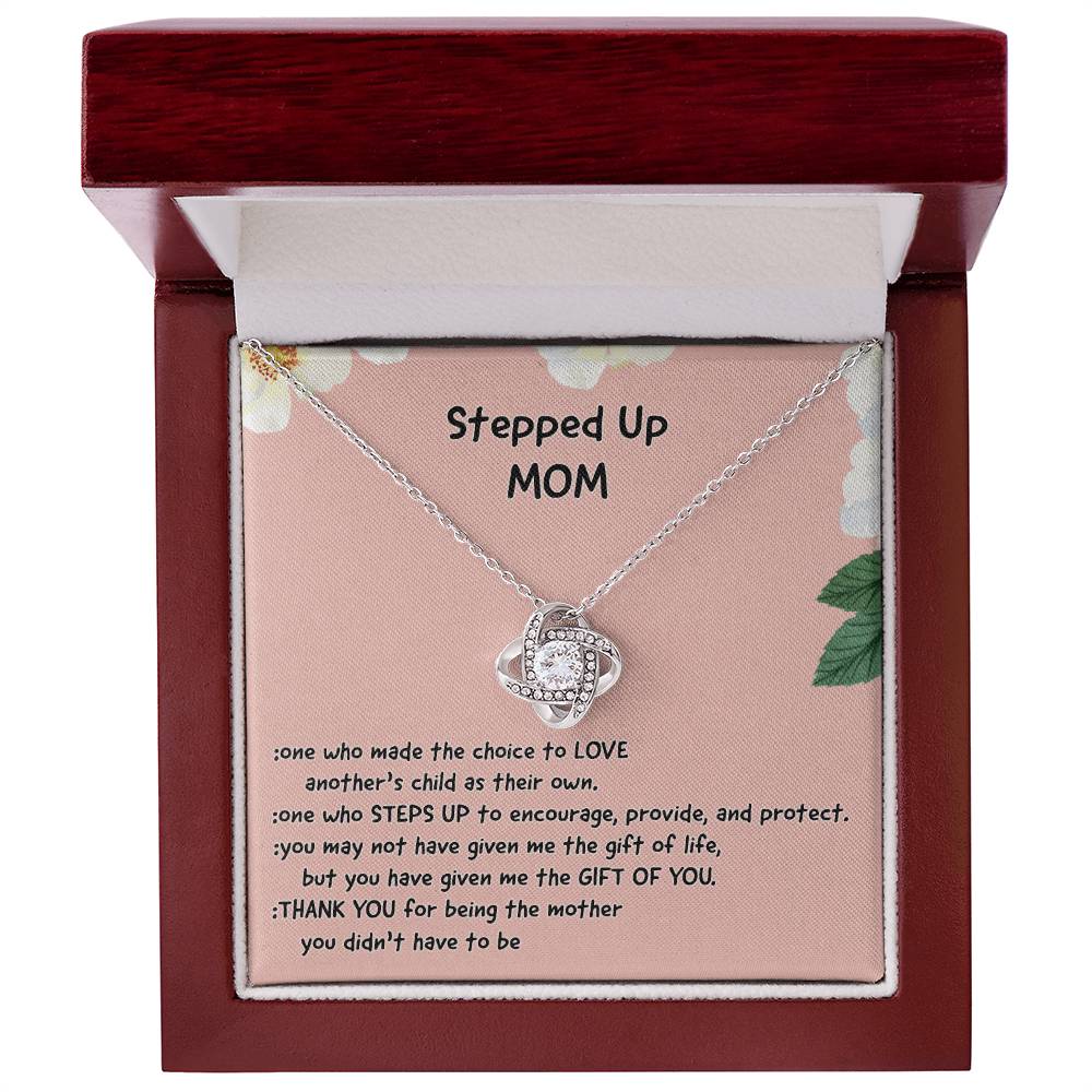Stepped Mom Necklace, To My Steooed Up Mom Necklace Gift From Daugter, Stepped Up Mom Gift Necklace, Step Up Mommy Necklace To Daughter, Jewelry Gift For Mom On Birthday, Mother's Day Necklace Gift