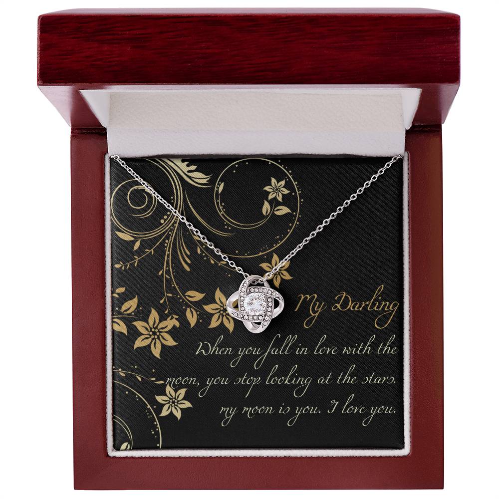 To My Girlfriend Gift Necklace Gift For Girlfriend Christmas Gift for Girlfriend From Boyfriend, Husband, Girlfriend Gift Necklace - Jewelry Gift For Girls, Love Knot Pendant Gift For Girlfriend