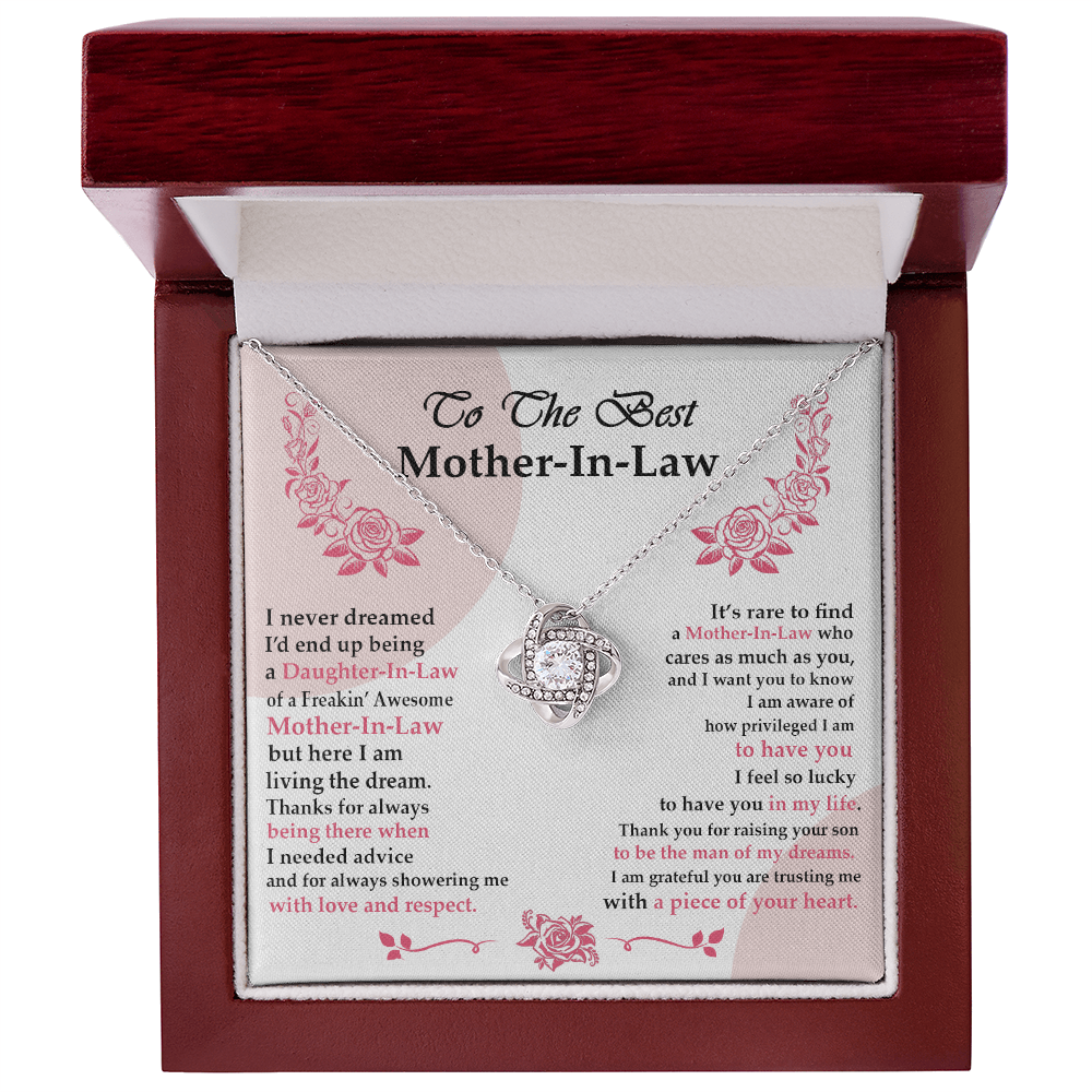 Gift For Mother-In-Law Jewelry Mothers Day Gift Love Knot Necklace Mom Gift