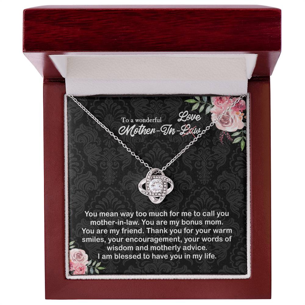 To a wonderful Mother-In-Love Necklace Pendant - Jewelry Gift for Mother In Law