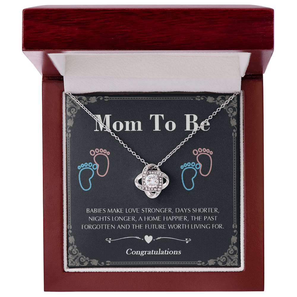 Mom To Be Love Knot Necklace Mom Gift, Gift For New Mom,First Mother's day Gift