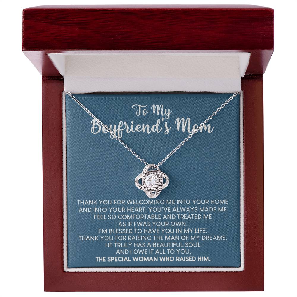 To My Boyfriend's Mom Necklace From Him, Daughter Gift For Mom, Gift Necklace for My Boyfriend's Mom Christmas, Necklace Gift For Bf Mom, Mothers Day Necklace For Boyfriends Mom From Girlfriend Mom