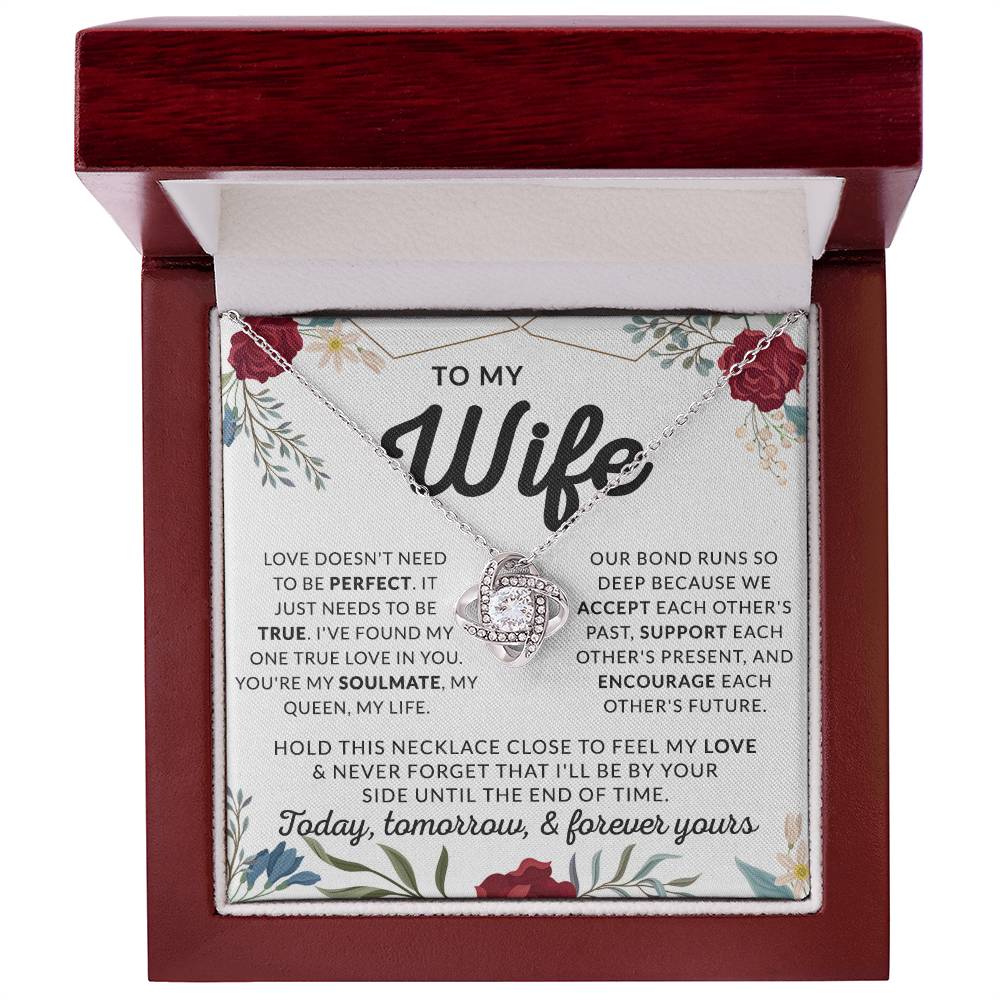 To My Wife Necklace, Love Knot Necklace Jewelry Anniversary for Wife Soulmate 175268263424