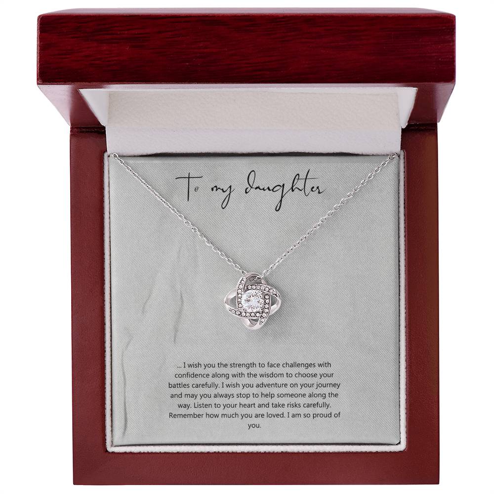 Gift Necklace For Bride From Mom, To My Daughter Love Knot Necklace From Mom, Wedding Gift Necklace From Mother To Daughter, Bride gift Necklace For Daughter's Wedding Day Keepsake Gift Unique