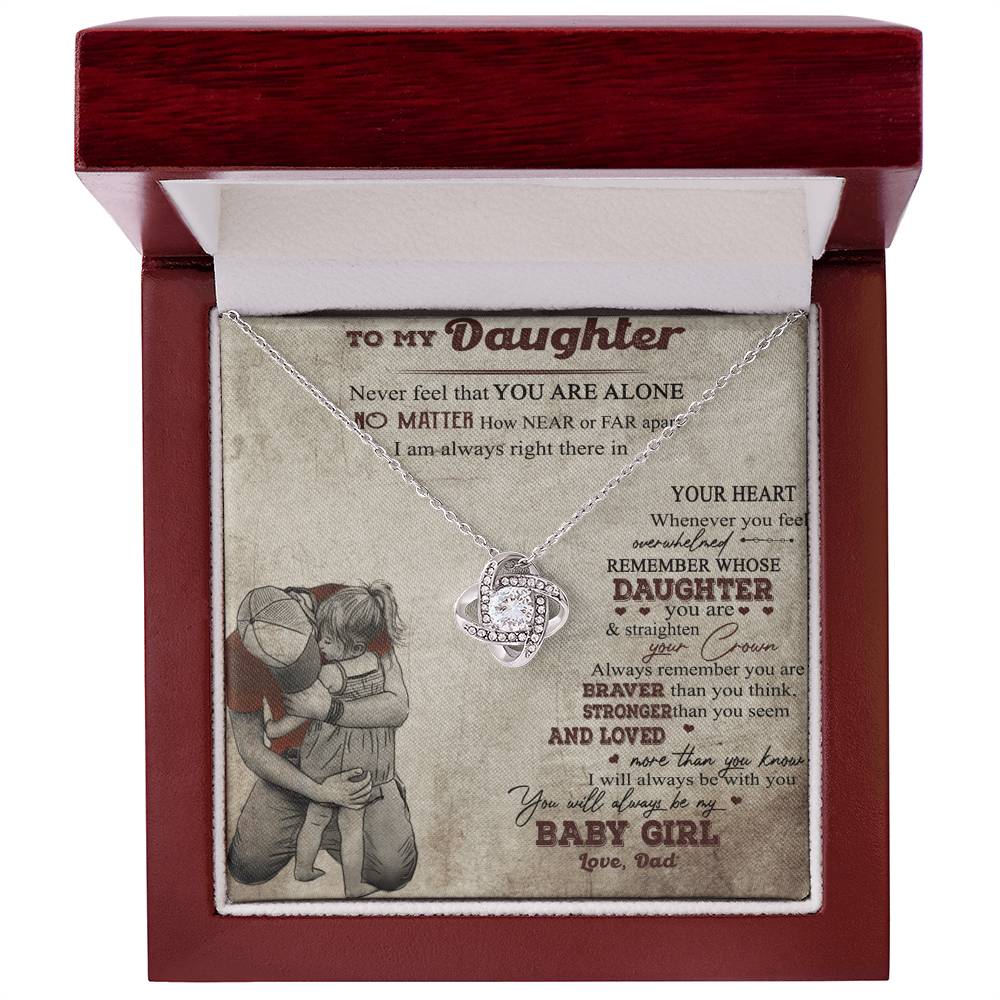 Daughter Gift Necklace From Dad - Father And To My Daughter Necklace From Daddy - Birthday, Graduation Gift For Daughter, Congratulation Gift For Her, Daughter, Jewelry Gift For Girls Little Girls