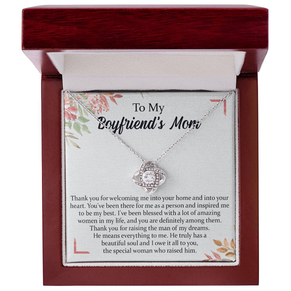 To My Boyfriend's Mom Necklace From Girlfriend, Gift Necklace To Boyfriend's Mom, Necklace For Boyfriend's Mom On Mothers Day Birthday Gift Christmas Anniversary, Jewelry For Women Girlfriend's