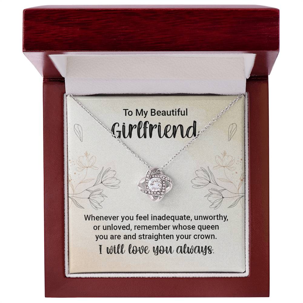 To My Beautiful Girlfriend Necklace From Boyfriend Love You Gift On Xmas For Her
