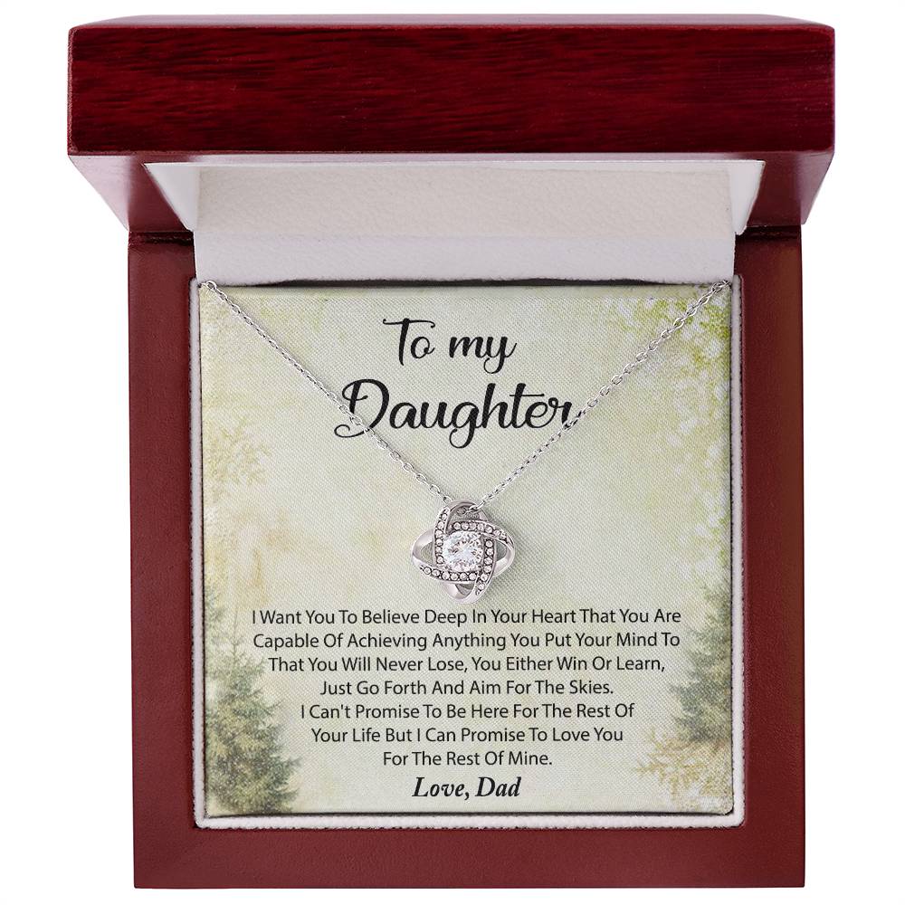 To My Daughter Necklace from Dad, Father Daughter Jewelry for Daughter Necklace