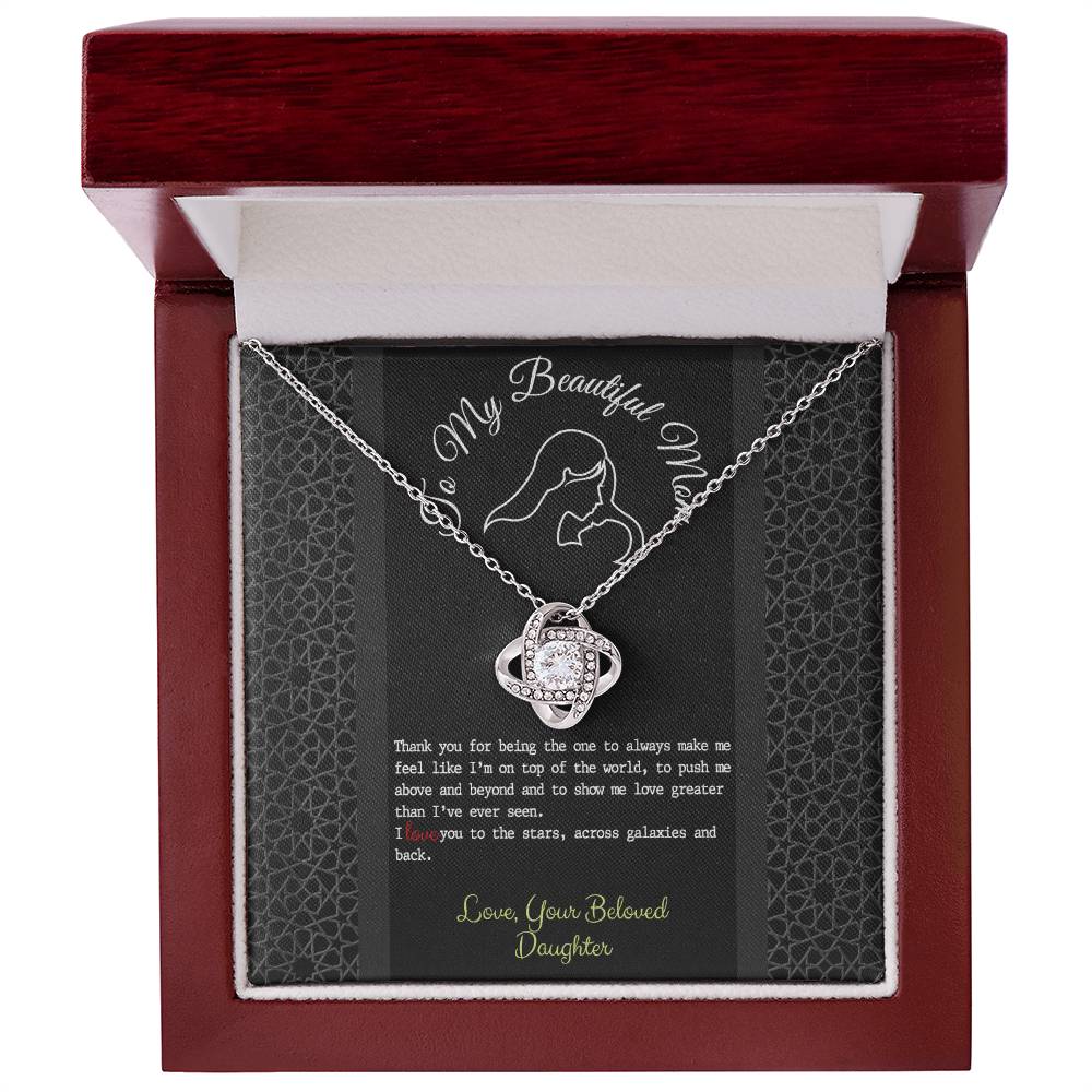 To My Mom Necklace From Daughter, Thank You For Mom Necklace Gift For Women, Mother And Daughter Gift Necklace, Your Beloved Daughter Necklace Gift For New Mom, Beautiful Mom On Mother's Day