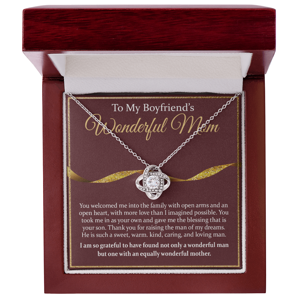 Personalized Gift Necklace For Boyfriends Mom, To My Boyfriend's Mom Necklace From Girlfriend's Mom,  Mother's Day Necklace For Boyfriend Mother, Mother's Day Necklace Gift for Bf Mom On Anniversary