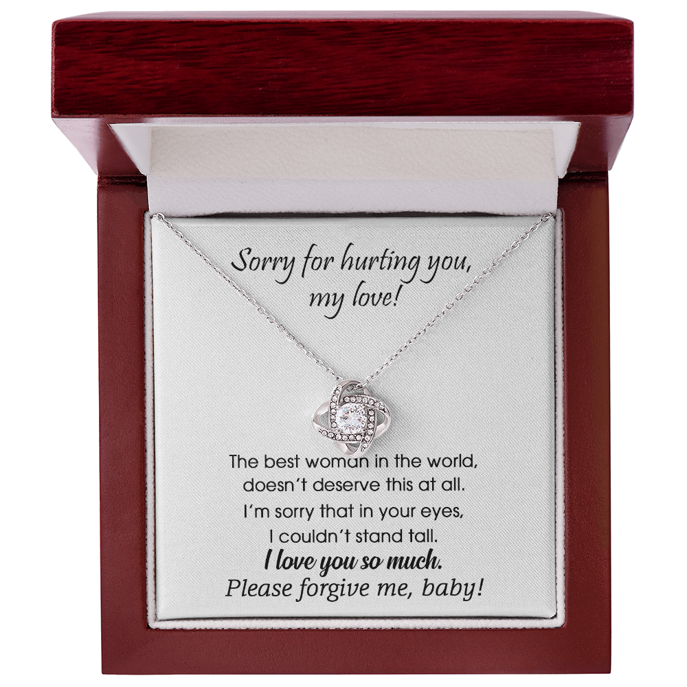 Sorry For Hurting You My Love Necklace For Girlfriend, Soulmate Love Knot Necklace From Boyfriend, Husband, Girlfriend Gift Necklace - Love Knot Pendant Gift For Girlfriend, Soulmate Gift Necklace
