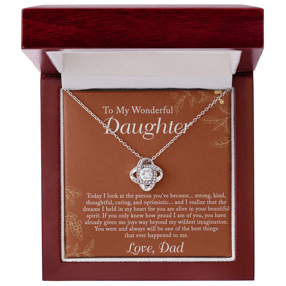 Daughter Gifts Necklace From Dad, To My Wonderful Daughter Necklace From Dad And Daughter Necklace Birthday Gift for Daughter From Dad Christmas Gift For Daughter Necklace, Father Daughter Necklace