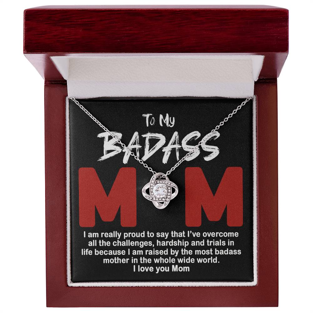 To My Badass Mom Necklace Badass Mom Gift, Jewelry For Step Mom On Mother's Day
