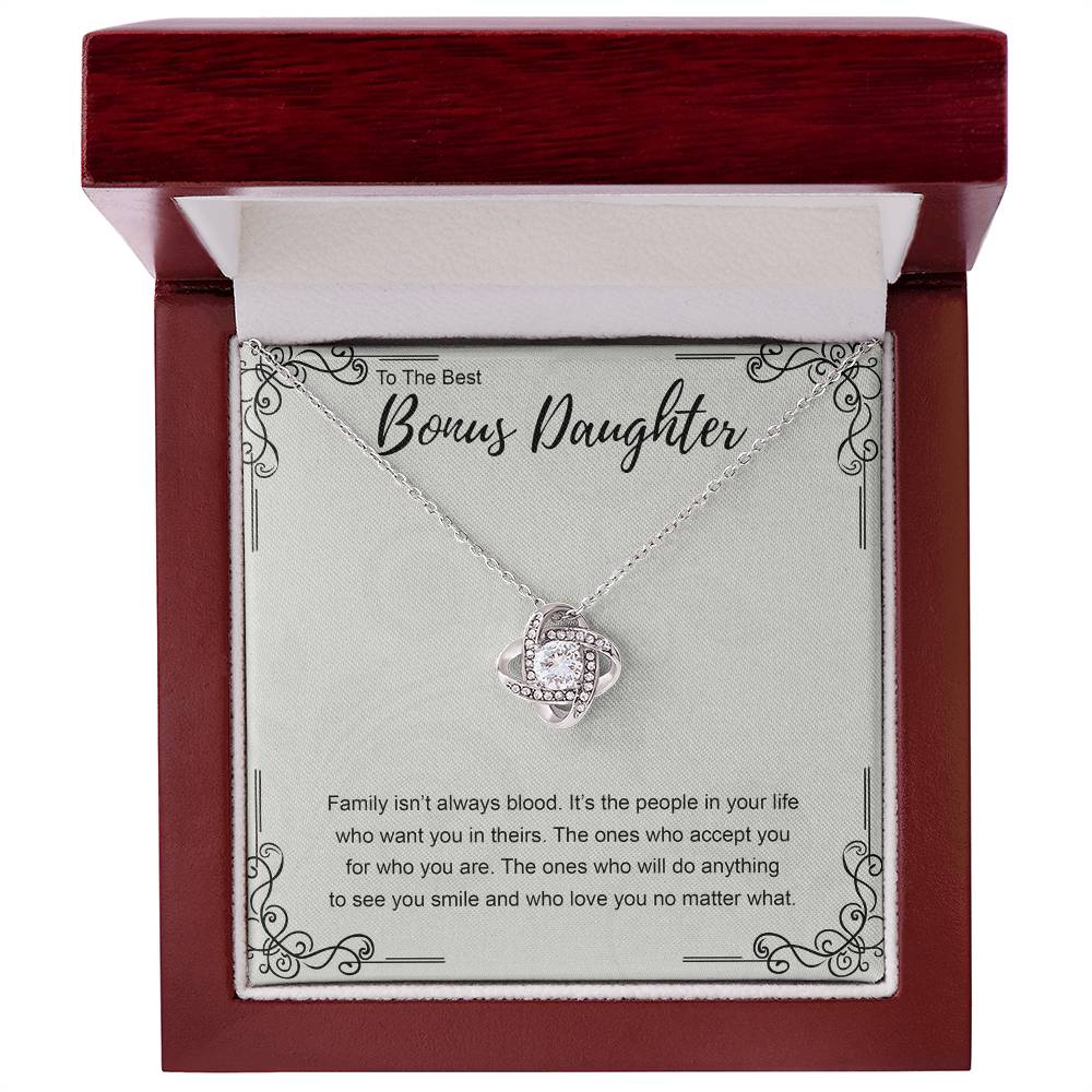 Bonus Daughter Gift Necklace, My Bonus Daughter Necklace From Bonus Mom, Stepdaughter Birthday Gift, Step Daughter Gifts from Stepmom, Wedding Gift for Stepdaughter Jewelry Gift For Girls