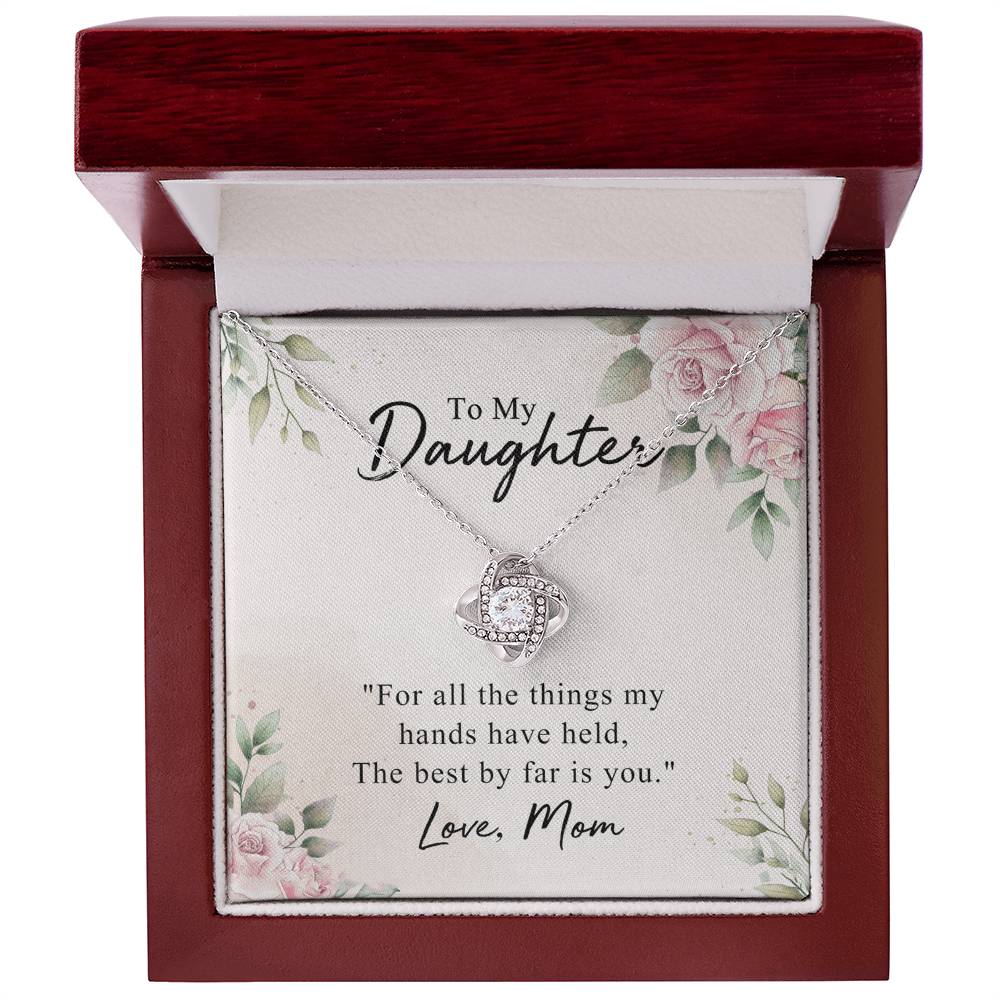 To My Daughter Necklace from Mom Mother To Daughter Gift Necklace, Pendant for Daughter Jewelry Gift for Her Girls Teen Girl Necklace Gift From Mom Gift For Daughter Necklace On Xmas Holiday Gifts