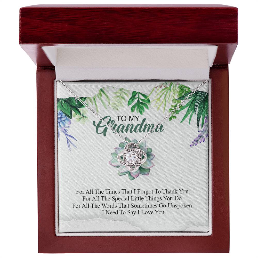 Grandma Gift Necklace for Grandma - Necklace Mother's Day Gifts for Grandma - To My Grandma Love Knot Necklace From Granddaughter Jewelry Gift for Grandma Grandmother Gift Necklace from Grandchild