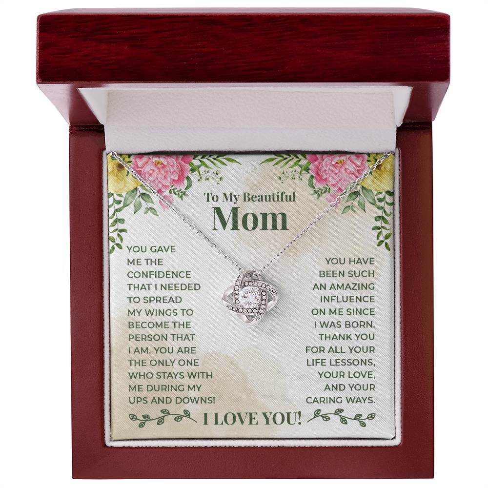To My Mom Necklace From Daughter, Beautiful Mom Necklace Gift For Her, Jewelry For Mom, Sentimental Mother's Day Gift for Mom, Unique Moms Birthday Gift Ideas On Mothers Day Anniversary Birthday