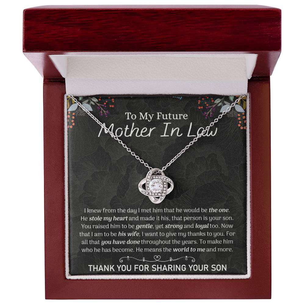To My Future Mother In Law Necklace, To My Mother In Law Love Knot Necklace From Son, Future Mother In Law Gift Necklace, Future Mother In Law Pendant Gift, Jewelry Gift For Women, Mother In Law