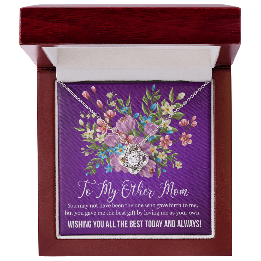 Other Mom Gift Necklace - To My Other Mom Love Knot Necklace From Daughter Wishing You All The Best Today And Always Necklace Gift For Mom, Mother In Law Gift Necklace On Birthday Gift, Anniversary