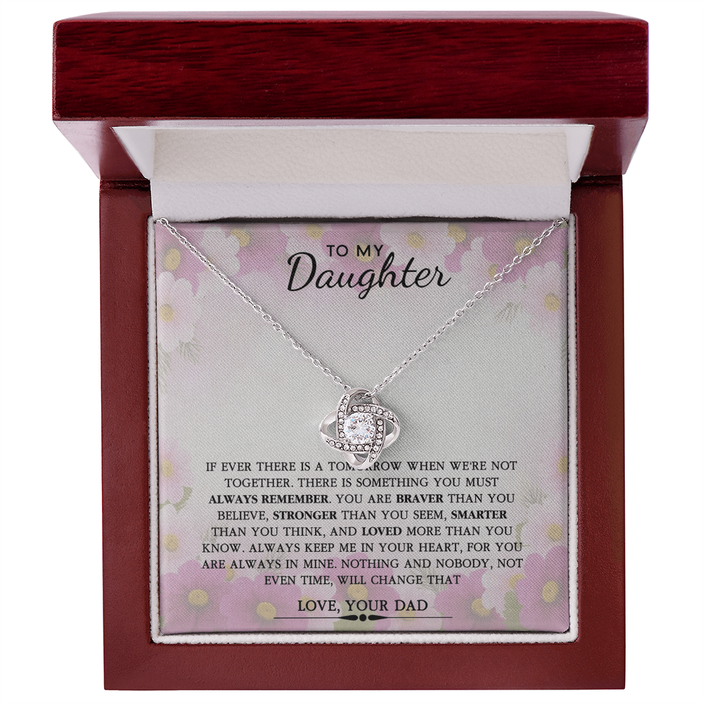 To My Daughter Necklace Gift From Dad, Father And Daughter Necklace, Daughter Gifts From Dad, Father Daughter Gifts Jewelry For Girls, Little Girl Pendant On Birthday, Graduation Gift For Daughter