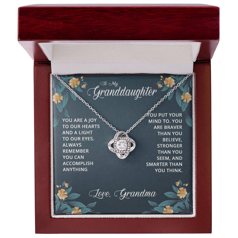 Granddaughter Gifts From Grandma - Granddaughter Necklace, Jewelry Keepsake Gifts For Granddaughter, Love Gift For Adults Or Girls On Birthday, Graduation, Wedding, Valentines, Mothers Day, Christma