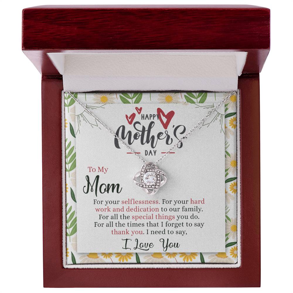 To My Mom Necklace, Happy Mother's Day Necklace Gift For Mom, Thank You Gift Necklace For Mom, To My Mom Necklace From Daughter Or Son, Mother And Daughter Jewelry Gift For Women, Bonus Mom, Mother
