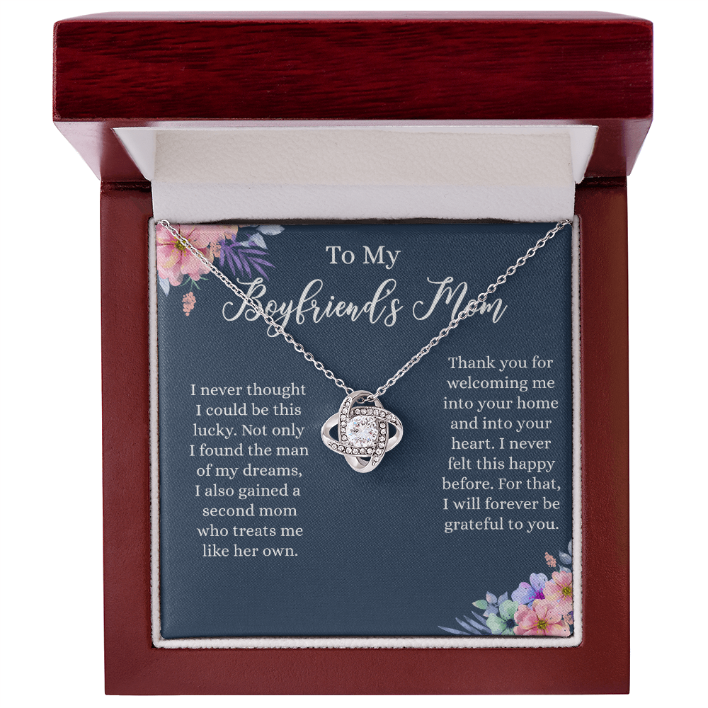 To My Boyfriends Mom Necklace From Girlfriend, With Message Card And Box Gift For Boyfriends Mom, Jewelry For Women, Mother And Girlfriend Gift Necklace On Mothers Day, Christmas, Anniversary