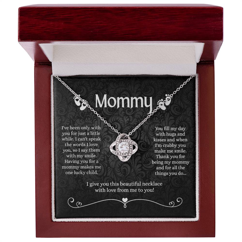 Mommy Gift Necklace, To My Mom Love Knot Necklace From Daughter Necklace Gift For Mom Mother's Day Necklace Gift For Mom, Birthday Gift Necklace For Mom Anniversary Jewlry Gift For Women, Mommy