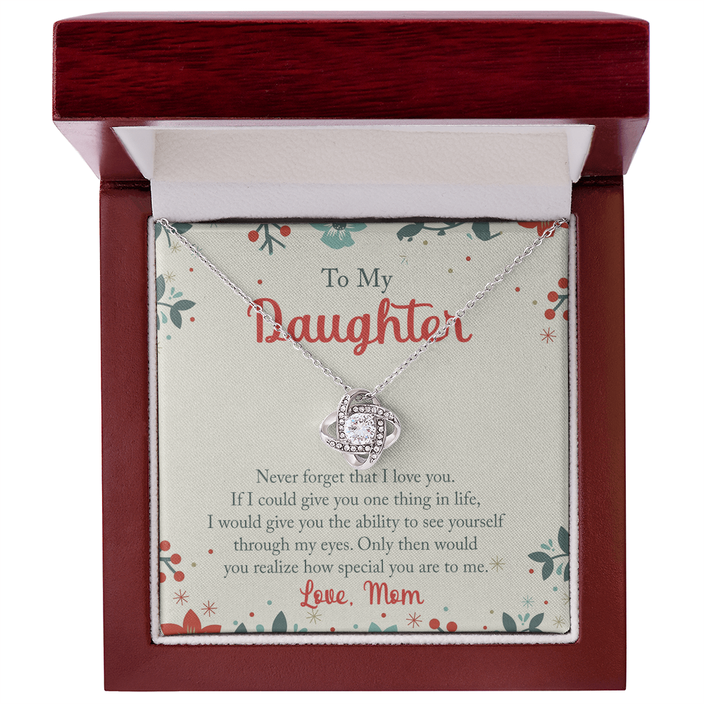 To My Daughter Necklace From Mom, Mother And Daughter Gifts Necklace For Daughters On Graduation Gift Christmas Birthday,  Jewelry Gift for Girls, Necklace For Little Girl, Bonus Daughter Necklace