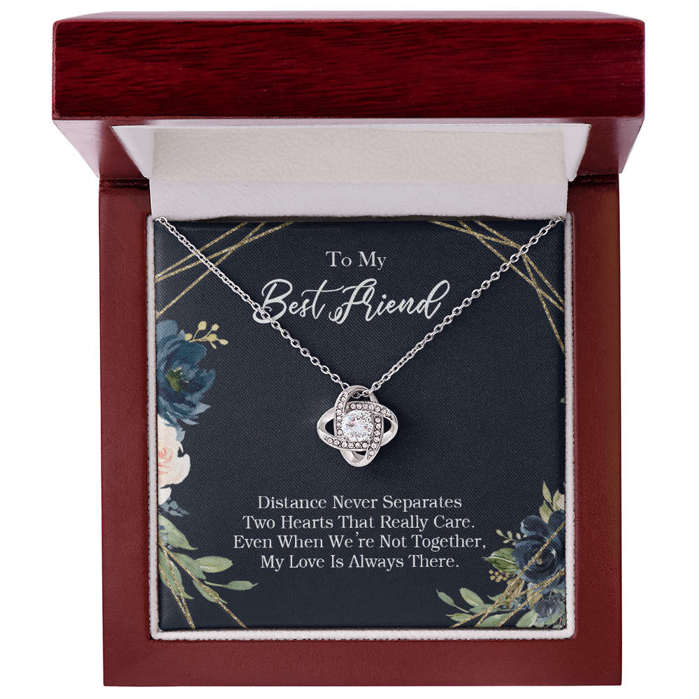 To My Best Friend Necklace From Friend, Love Knot Pendant for Friendship Gifts Best Friends, To Best Friend Love Knot Necklace Gift for Bestie Jewelry Gifts for BFF Gift Jewelry for Girls Her