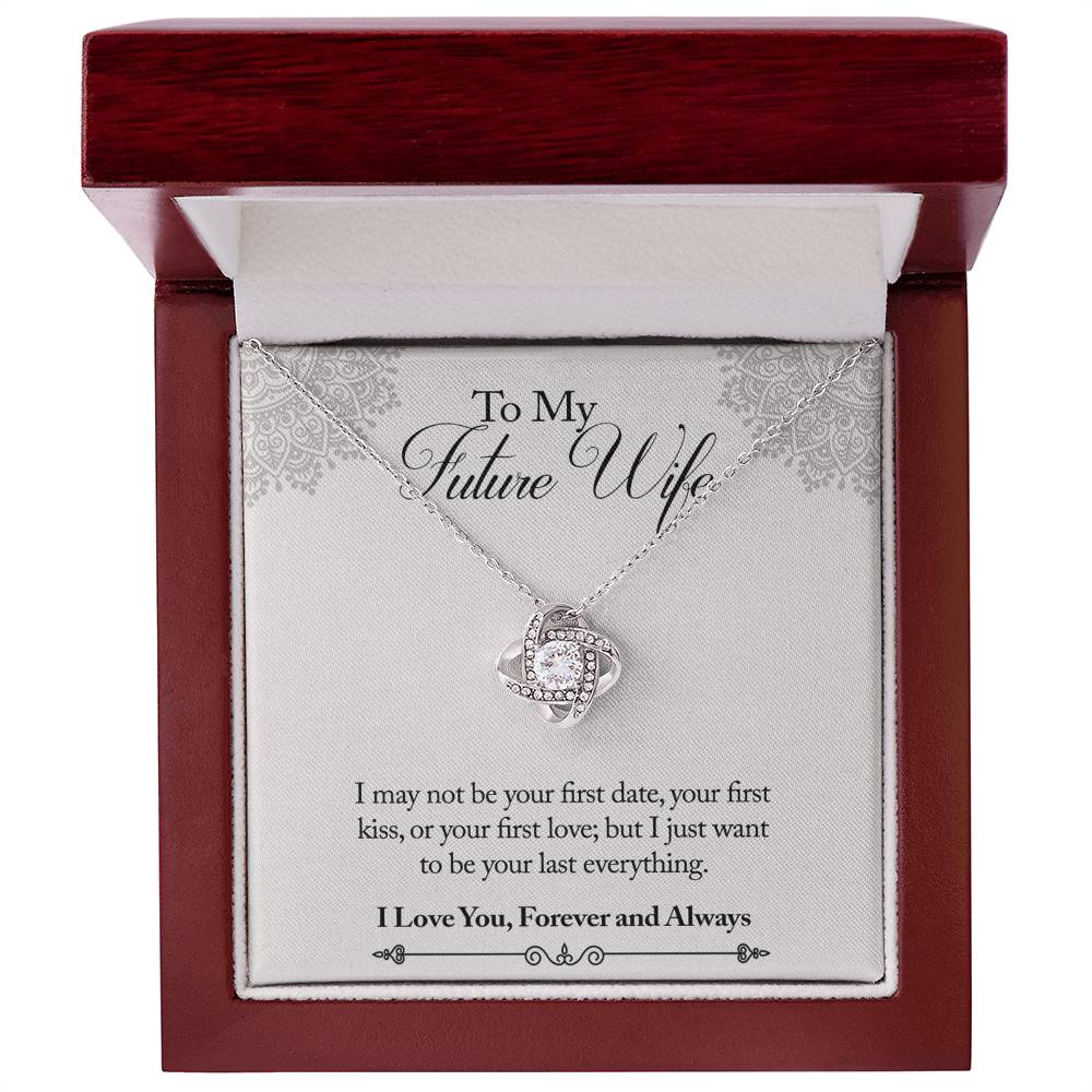 To My Future Wife Necklace From Husband, Wife Necklace For Women Love Knot Necklace Gift For Future Wife, Anniversary Necklace Gift For Wife, Soulmate Gift Necklace, Husband And Wife Necklace Sets