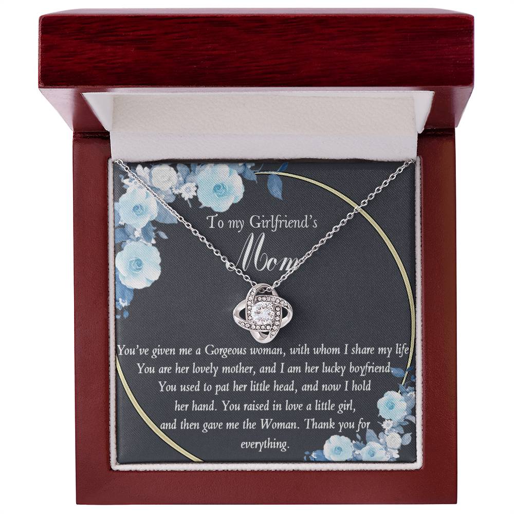To My Girlfriends Mom Necklace From Daughter, Son On Mother's Day Gift For Her On Christmas, Anniversary, Birthday Gifts
