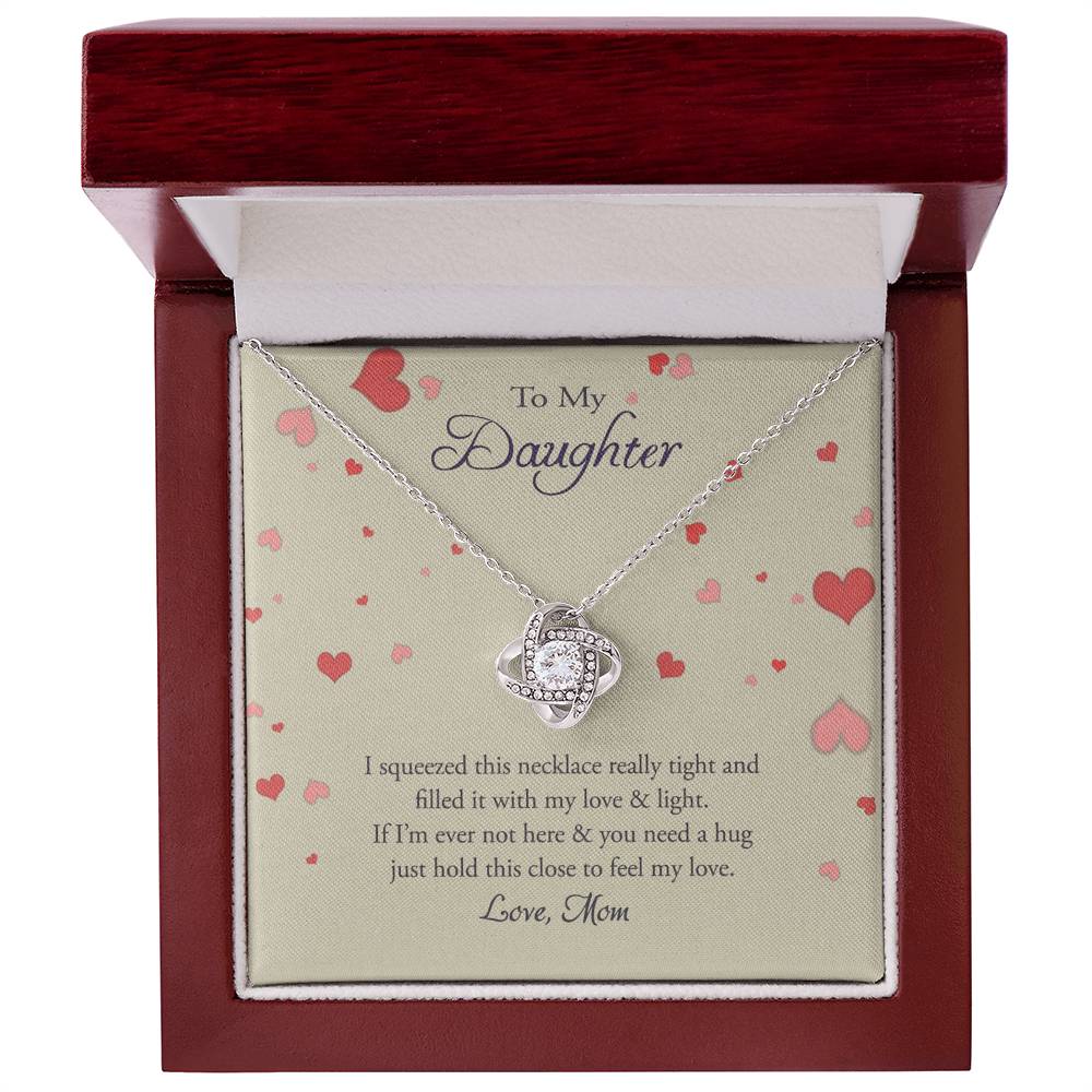To My Daughter Gift Necklace From Mom, Jewelry Gift for Girls Daughter from Mom, Sentimental Gift for Her, Message Card and Gift Box styles On Birthday, Christmas, Anniversary Graduation Gift