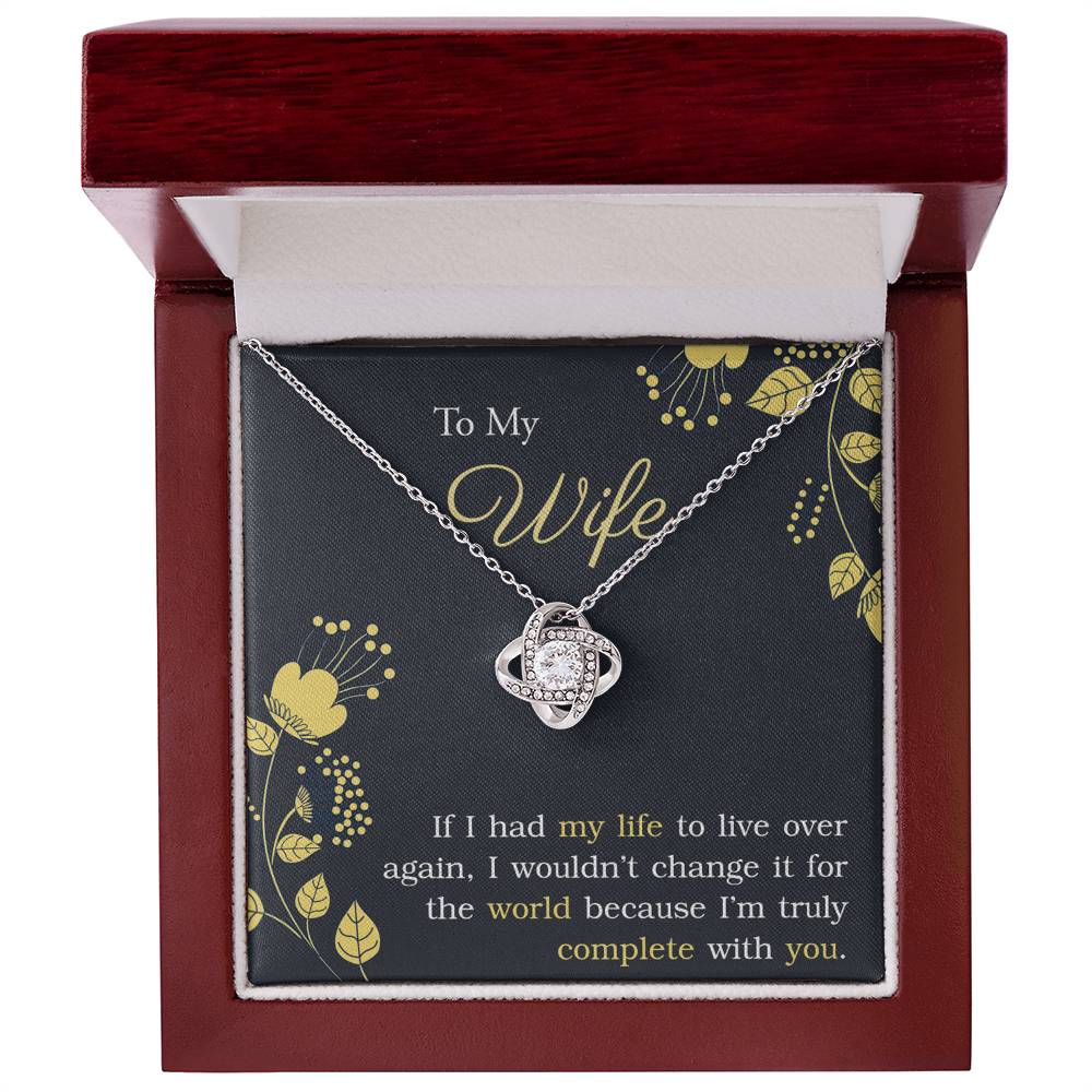 To My Wife Love Knot Necklace From Husband Valentines Day Necklace Gift For Wife Soulmate Gift Necklace Personalized Gift Jewelry For Wife Romantic Gift Necklace Happy Anniversary Necklace For Wife