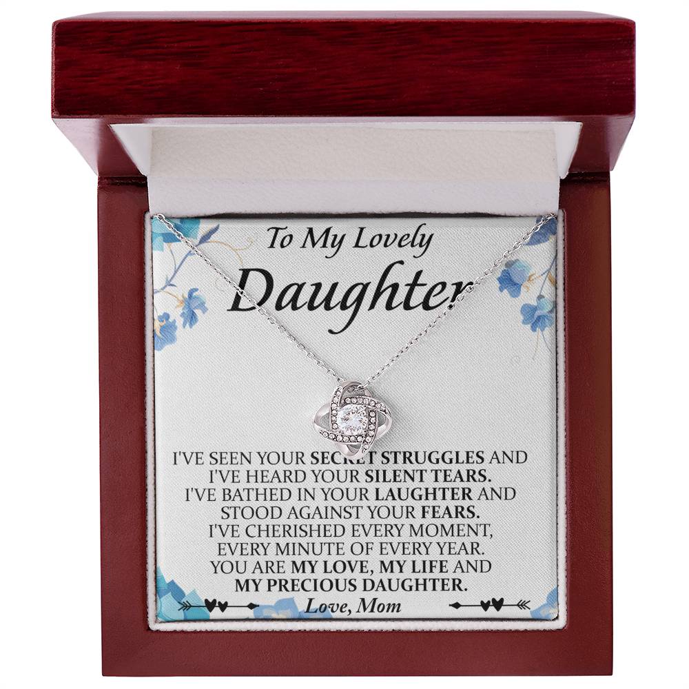 Mother And Daughter Necklace, Birthday Gifts For Daughter, Mothers Day Gifts For Daughters From Mothers, To My Daughter Necklace From Mom, Graduation Gift For Lovely Daughter From Mom1
