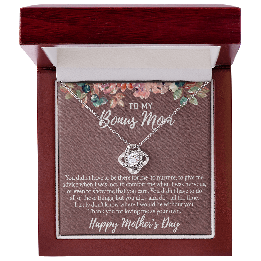 Bonus Mom Gift Necklace, To My Bonus Mom Necklace From Bonus Daughter, Mother And Daughter Necklace Gift For Her, Happy Mother's Day Necklace Gift For Bonus Mother Gift Necklace, Jewelry For Women