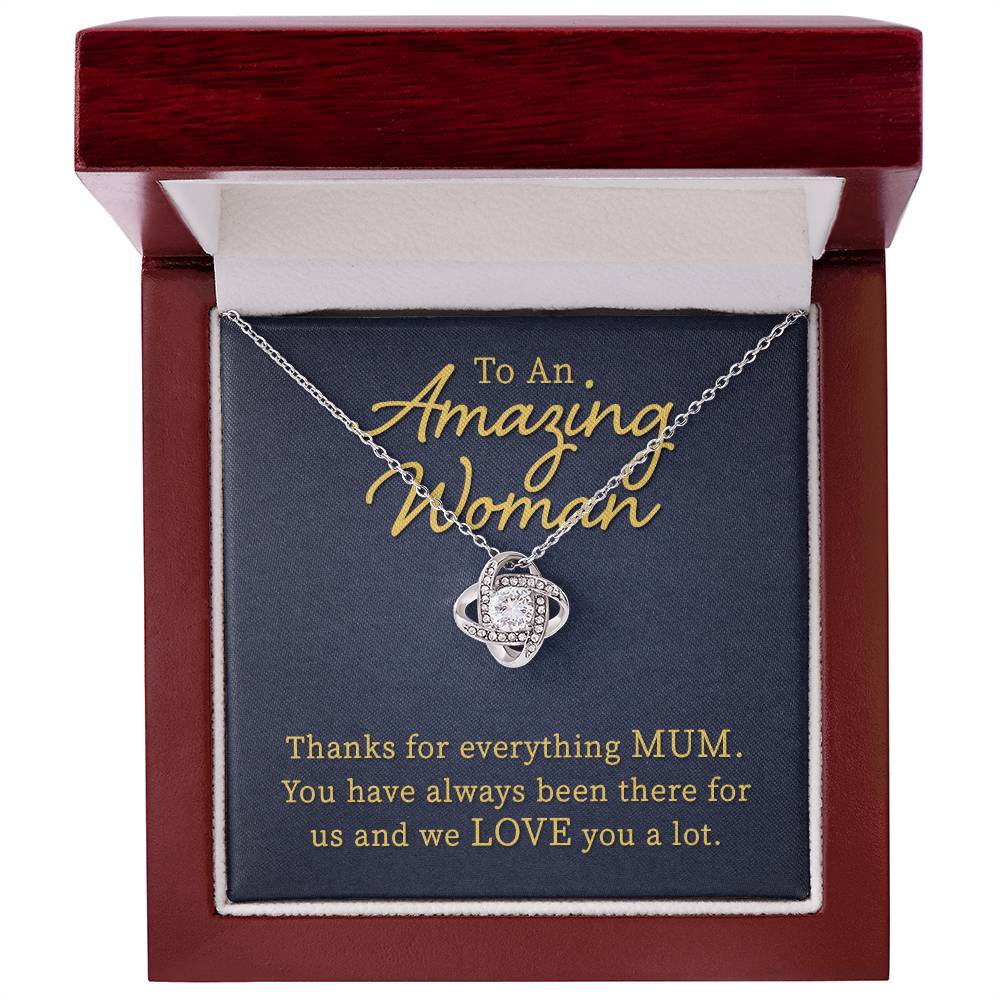 Thank You Mom For Everything Necklace, Happy Mother And Daughter Gift Necklace, To My Mom Necklace From Daughter, Thank You Card Gift For Woman On Mother's Day, Anniversary Necklace Gift For Her