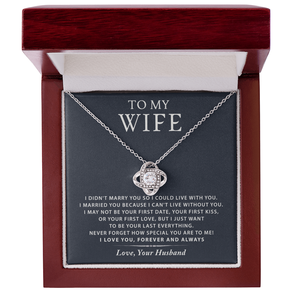 To My Wife Necklace From Husband, Wife Gift Necklace, Husband And Wife Love Knot Necklace - Necklace For Wife From Husband Marry Gift Necklace On Birthday Gift, Anniversary, Valentine Day, Christmas