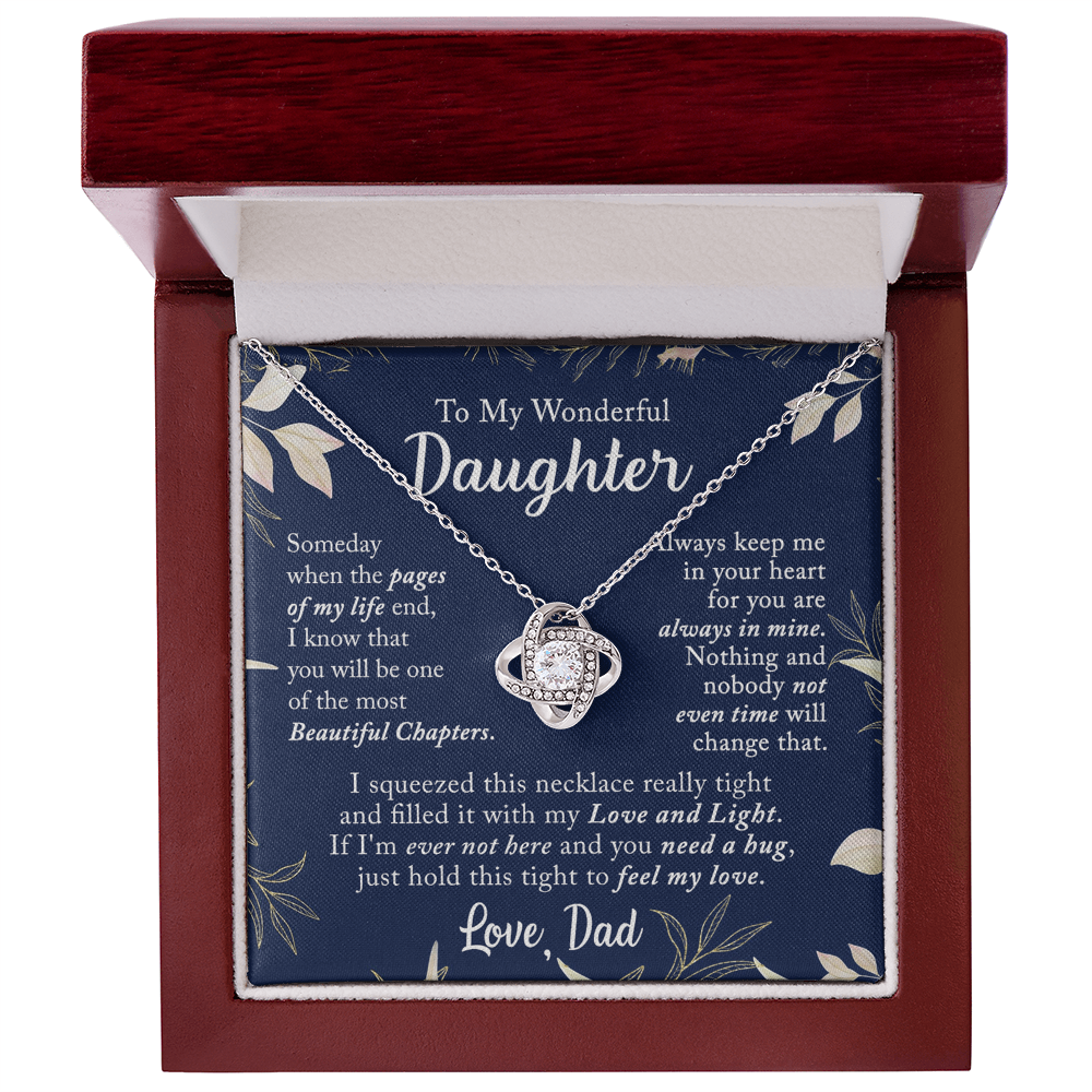 To My Daughter Necklace for Daughter Gift From Dad Father To Daughter Gift for Daughter Jewelry Meaningful Card Personalized Necklace For Daughter Jewelry Gift For Girls, Little Girl, Her
