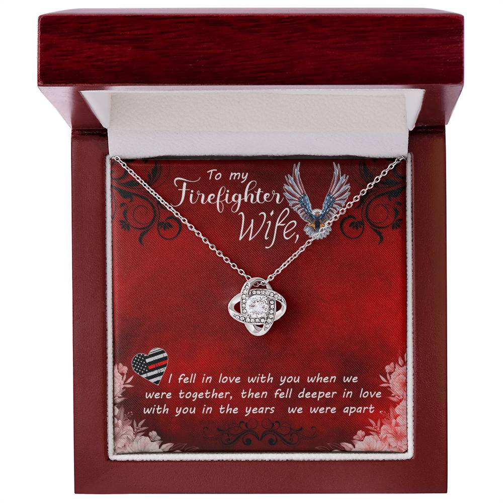 To My Firefighter Wife Necklace From Husband Valentines Day Necklace Gift For Firefighter Wife Soulmate Gift Necklace Personalized Gift Jewelry For Women Romantic Gift Necklace Fell In Love Necklace