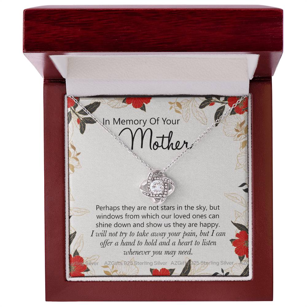 In Memory Of Your Mother Gift Necklace, Sympathy Loss Of Mother Necklace, Bereavement Gift Box For Mother Loss Of Mother Gift Necklace To My Mother Necklace From Daughter Son Jewelry Gift For Women