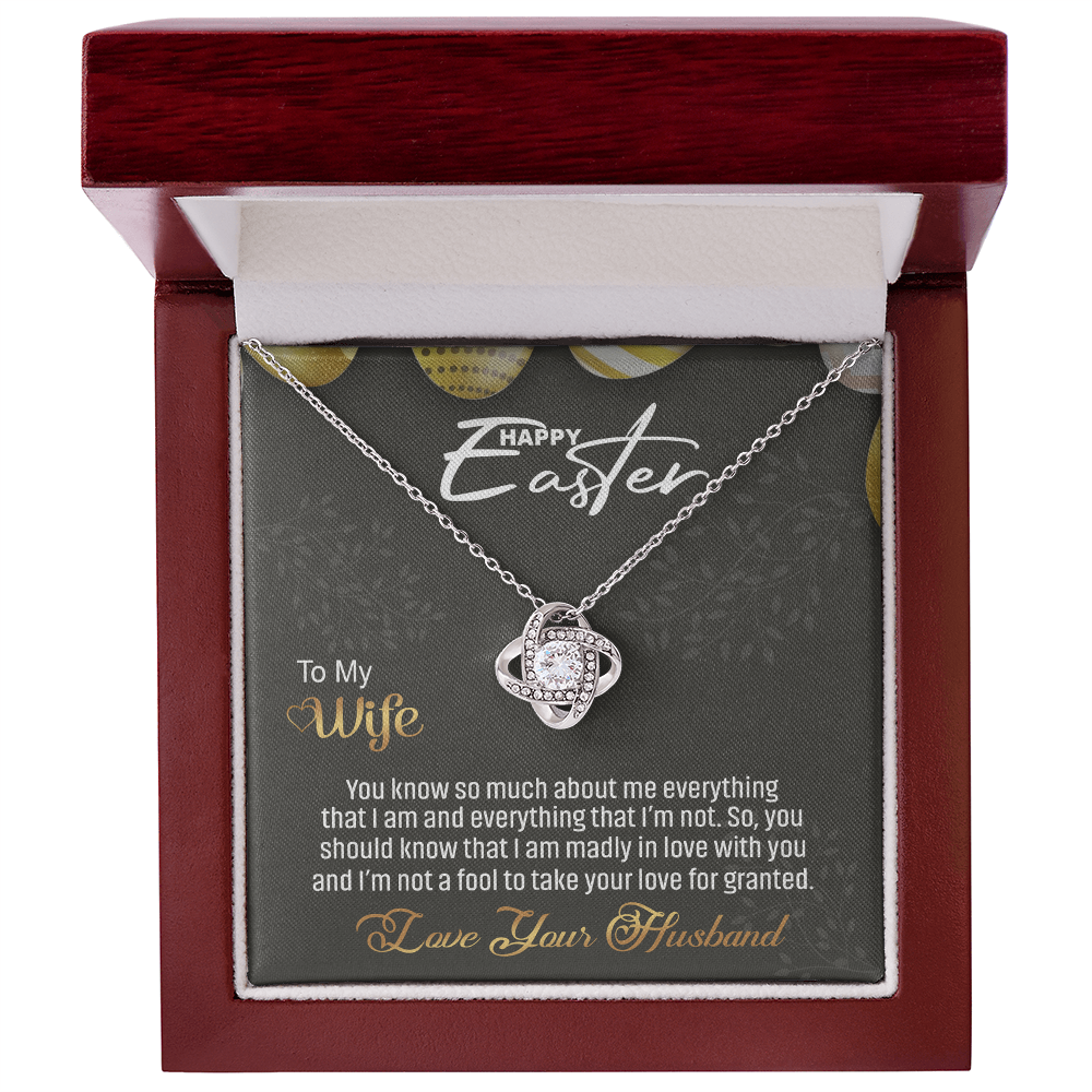 To My Wife Necklace From Husband Valentines Day Necklace Gift For Smokin' Hot Wife, Soulmate Gift Necklace, Personalized Gift Jewelry For Women Romantic Gift Necklace Happy Easter Necklace For Wife