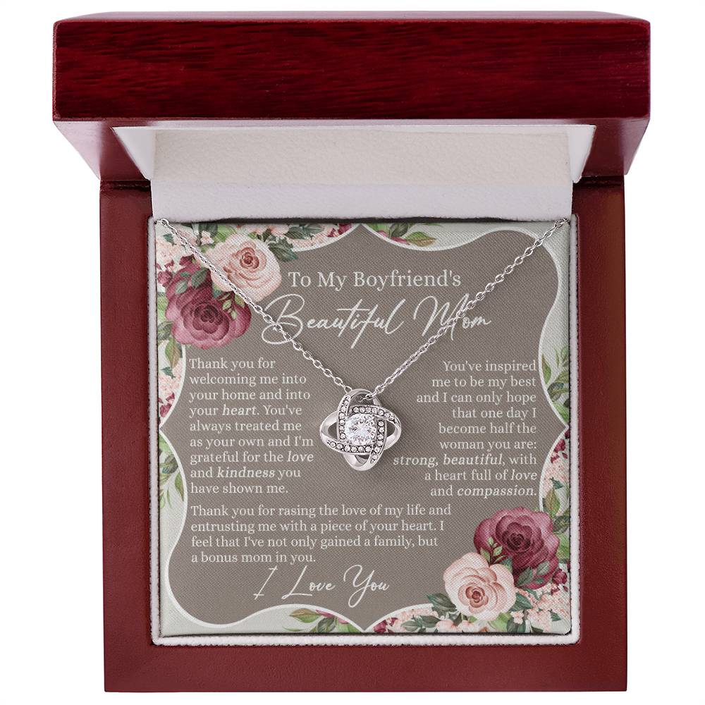 To My Boyfriend's Mom Necklace From Girlfriend, Gift Necklace To My Boyfriend's Beautiful Mom Necklace For Her, Jewelry For Women, Gift Necklace For Boyfriend's Mom On Mother's Day, Anniversary