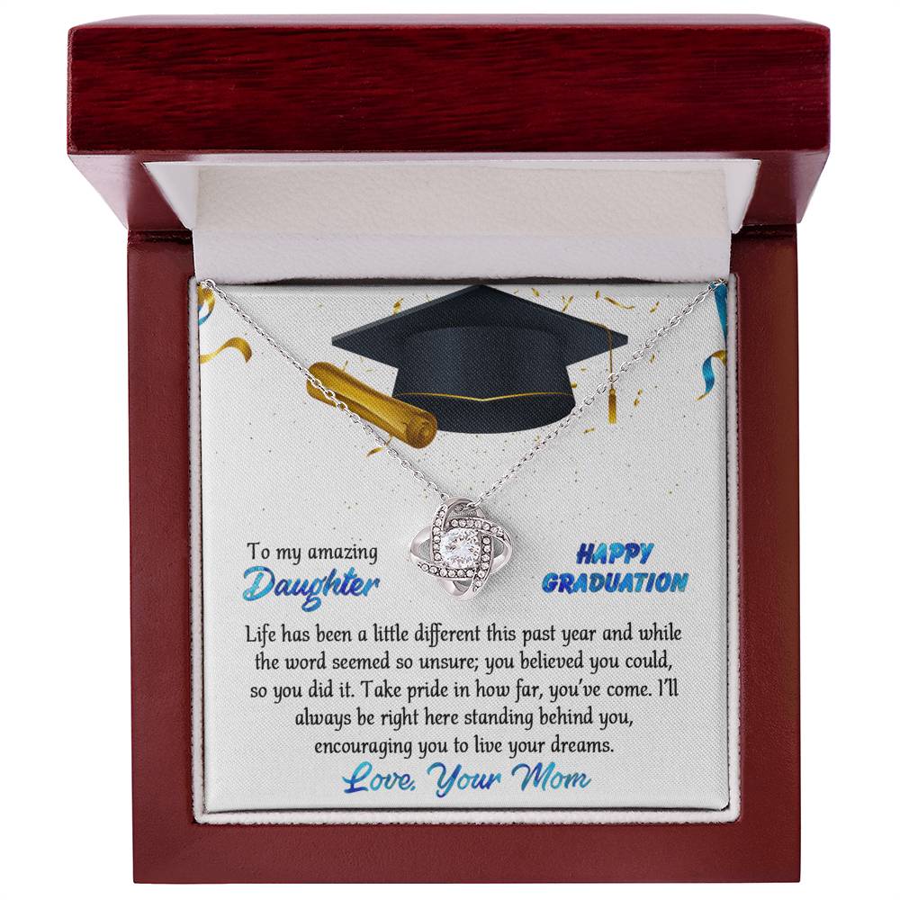 Graduation Gift Necklace for Her, Daughter - To My Daughter Necklace From Mom And Dad To Daughter Necklace, College Graduation Gifts Pendant For Daughter Necklaces High School Graduation Gift