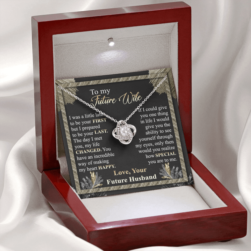To My Future Wife Necklace From Future Husband To Wife Jewelry Gift For Women Soulmate Gift Necklace From Men Love Knot Necklace Gift For Future Wife Husband And Wife Gift Necklace For Future Wife